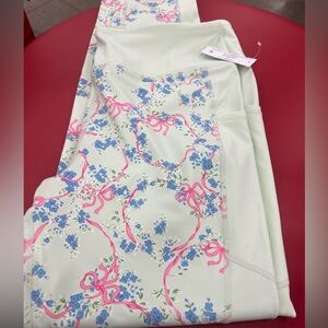Shabby Chic Mint Green Floral Leggings